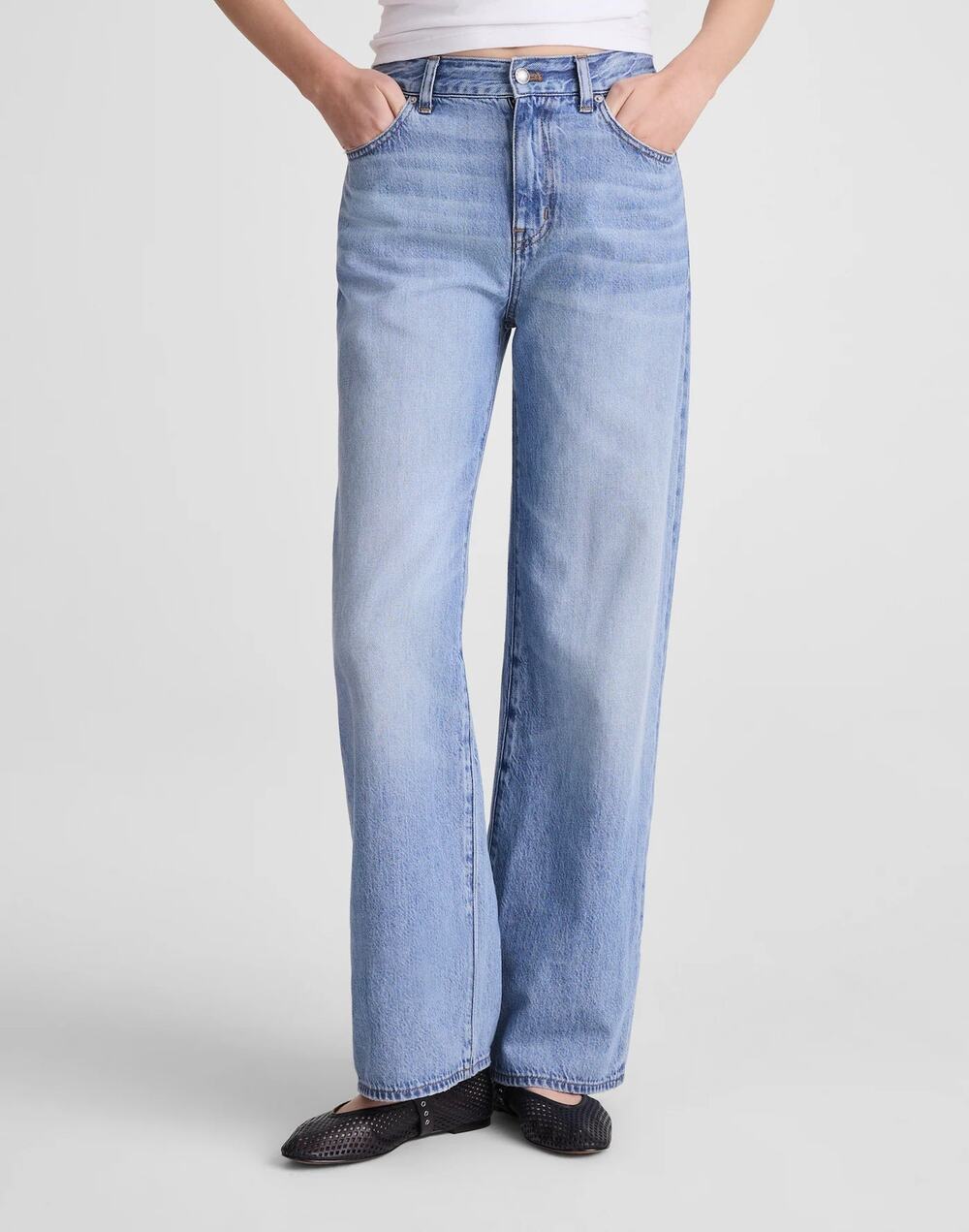 NWT Madewell Perfect Vintage Wide-Leg Jean Airy Denim Northridge Wash Size T28